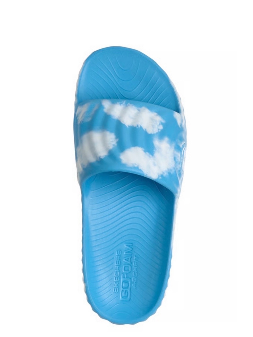 NWT Skechers GO FOAM Arch Fit Craze Nubes Blue Sky Cloud Slides Women’s Size 8